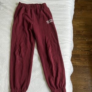 Maroon Hollister sweatpants